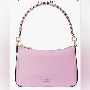 NEW Kate Spade Pink Minimalist Shoulder Bag with Gold Accents